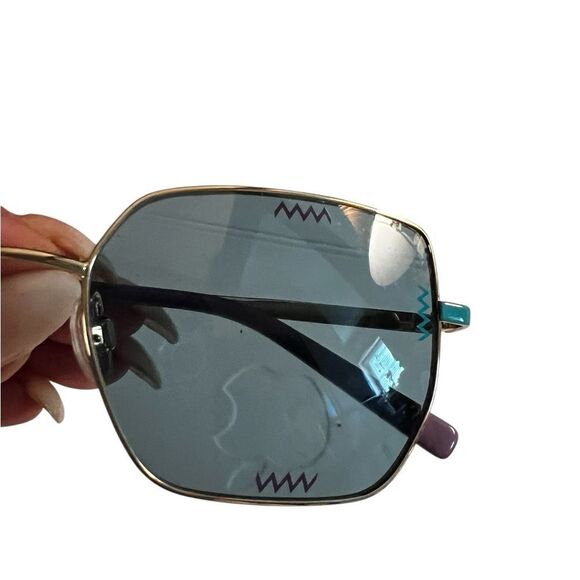 Missoni Gold Sunglasses with Blue Lenses - Picture 2 of 6